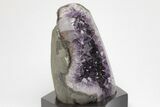 Amethyst Cluster With Wood Base - Uruguay #200004-1